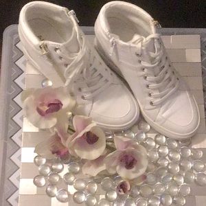 Aldo White Wedge Sneakers